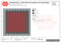 Interlock (Pasco) 20x10 cm · RC21T8-112 · Urban Brick Herringbone 45 Framed Edge