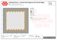 Interlock (Pasco) 20x10 cm · RC21T8-113 · Coastal Herringbone 45 Framed Edge