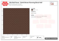 Interlock (Pasco) 20x10 cm · RC21T8-120 · Earth Brown Running Bond Half