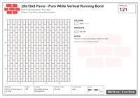 Interlock (Pasco) 20x10 cm · RC21T8-121 · Pure White Vertical Running Bond