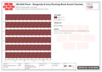 Interlock (Pasco) 20x10 cm · RC21T8-126 · Burgundy & Ivory Running Bond Accent Courses