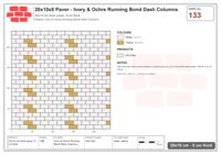 Interlock (Pasco) 20x10 cm · RC21T8-133 · Ivory & Ochre Running Bond Dash Columns