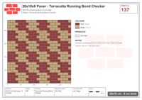 Interlock (Pasco) 20x10 cm · RC21T8-137 · Terracotta Running Bond Checker
