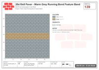 Interlock (Pasco) 20x10 cm · RC21T8-139 · Warm Grey Running Bond Feature Band