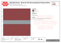 Interlock (Pasco) 20x10 cm · RC21T8-140 · Brick & Ash Running Bond Feature Band