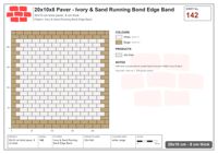 Interlock (Pasco) 20x10 cm · RC21T8-142 · Ivory & Sand Running Bond Edge Band