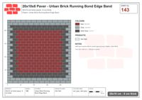 Interlock (Pasco) 20x10 cm · RC21T8-143 · Urban Brick Running Bond Edge Band