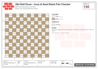 Interlock (Pasco) 20x10 cm · RC21T8-150 · Ivory & Sand Stack Pair Checker