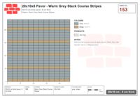 Interlock (Pasco) 20x10 cm · RC21T8-153 · Warm Grey Stack Course Stripes
