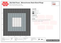Interlock (Pasco) 20x10 cm · RC21T8-160 · Monochrome Stack Bond Rings