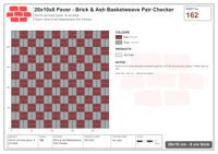 Interlock (Pasco) 20x10 cm · RC21T8-162 · Brick & Ash Basketweave Pair Checker