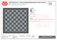 Interlock (Pasco) 20x10 cm · RC21T8-164 · Charcoal Edge Basketweave Pair Checker