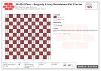 Interlock (Pasco) 20x10 cm · RC21T8-165 · Burgundy & Ivory Basketweave Pair Checker
