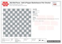 Interlock (Pasco) 20x10 cm · RC21T8-166 · Salt & Pepper Basketweave Pair Checker