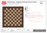 Interlock (Pasco) 20x10 cm · RC21T8-167 · Sandstone Basketweave Pair Checker