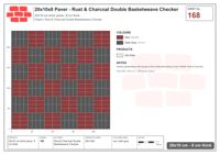 Interlock (Pasco) 20x10 cm · RC21T8-168 · Rust & Charcoal Double Basketweave Checker