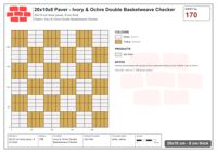 Interlock (Pasco) 20x10 cm · RC21T8-170 · Ivory & Ochre Double Basketweave Checker