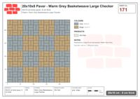 Interlock (Pasco) 20x10 cm · RC21T8-171 · Warm Grey Basketweave Large Checker