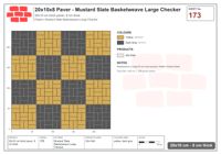 Interlock (Pasco) 20x10 cm · RC21T8-173 · Mustard Slate Basketweave Large Checker