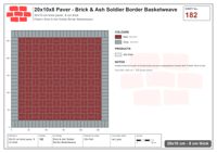 Interlock (Pasco) 20x10 cm · RC21T8-182 · Brick & Ash Soldier Border Basketweave