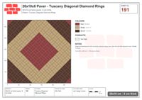 Interlock (Pasco) 20x10 cm · RC21T8-191 · Tuscany Diagonal Diamond Rings