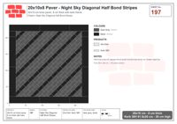Interlock (Pasco) 20x10 cm · RC21T8-197 · Night Sky Diagonal Half Bond Stripes