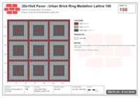 Interlock (Pasco) 20x10 cm · RC21T8-198 · Urban Brick Ring Medallion Lattice 100