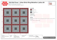 Interlock (Pasco) 20x10 cm · RC21T8-199 · Urban Brick Ring Medallion Lattice 60
