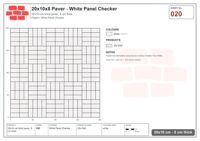 Interlock (Pasco) 20x10 cm · RC21T8-20 · White Panel Checker