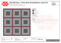 Interlock (Pasco) 20x10 cm · RC21T8-200 · Urban Brick Ring Medallion Lattice 80