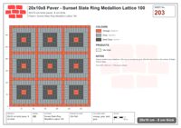Interlock (Pasco) 20x10 cm · RC21T8-203 · Sunset Slate Ring Medallion Lattice 100