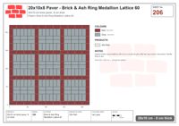 Interlock (Pasco) 20x10 cm · RC21T8-206 · Brick & Ash Ring Medallion Lattice 60