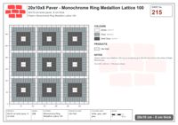 Interlock (Pasco) 20x10 cm · RC21T8-215 · Monochrome Ring Medallion Lattice 100