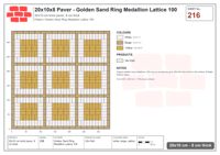 Interlock (Pasco) 20x10 cm · RC21T8-216 · Golden Sand Ring Medallion Lattice 100