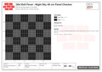 Interlock (Pasco) 20x10 cm · RC21T8-221 · Night Sky 40 cm Panel Checker