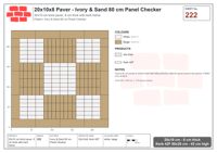Interlock (Pasco) 20x10 cm · RC21T8-222 · Ivory & Sand 80 cm Panel Checker
