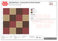 Interlock (Pasco) 20x10 cm · RC21T8-224 · Tuscany 60 cm Panel Checker