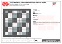 Interlock (Pasco) 20x10 cm · RC21T8-225 · Monochrome 40 cm Panel Checker