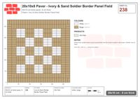 Interlock (Pasco) 20x10 cm · RC21T8-238 · Ivory & Sand Soldier Border Panel Field