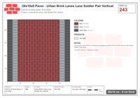 Interlock (Pasco) 20x10 cm · RC21T8-243 · Urban Brick Lanes Lane Soldier Pair Vertical