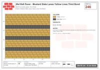 Interlock (Pasco) 20x10 cm · RC21T8-246 · Mustard Slate Lanes Yellow Lines Third Bond