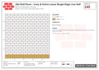 Interlock (Pasco) 20x10 cm · RC21T8-248 · Ivory & Ochre Lanes Single Edge Line Half