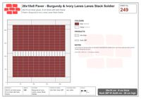 Interlock (Pasco) 20x10 cm · RC21T8-249 · Burgundy & Ivory Lanes Lanes Stack Soldier