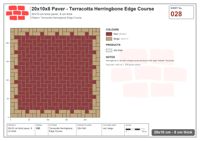 Interlock (Pasco) 20x10 cm · RC21T8-28 · Terracotta Herringbone Edge Course