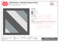 Interlock (Pasco) 20x10 cm · RC21T8-34 · Half Bond Diagonal Steps