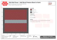 Interlock (Pasco) 20x10 cm · RC21T8-37 · Half Bond Feature Band in Kerb