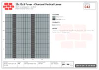 Interlock (Pasco) 20x10 cm · RC21T8-42 · Charcoal Vertical Lanes