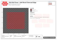 Interlock (Pasco) 20x10 cm · RC21T8-44 · Half Bond Charcoal Edge
