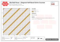 Interlock (Pasco) 20x10 cm · RC21T8-46 · Diagonal Half Bond Ochre Courses