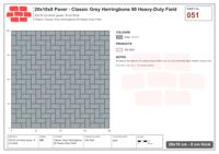Interlock (Pasco) 20x10 cm · RC21T8-51 · Classic Grey Herringbone 90 Heavy-Duty Field